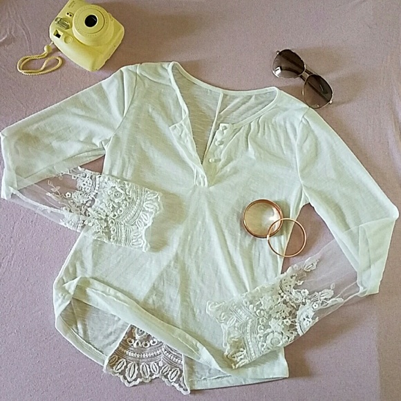 Miaoran Fashion Tops - Elegant White Lace Top